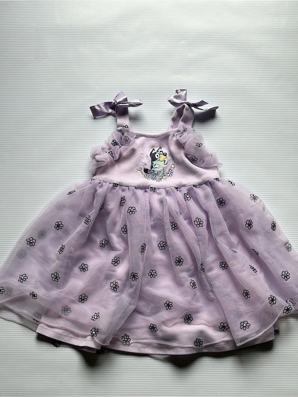 Bluet Floral Embroidered Girls' Dress in Purple Like New